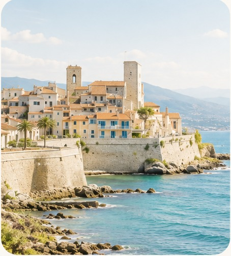 Coastal town in the South of France
